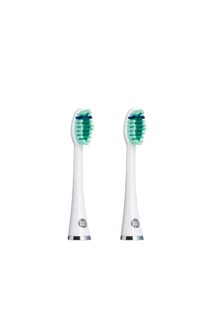 360PRO EVO Sonic Toothbrush Regular Soft Heads White 2 Pack
