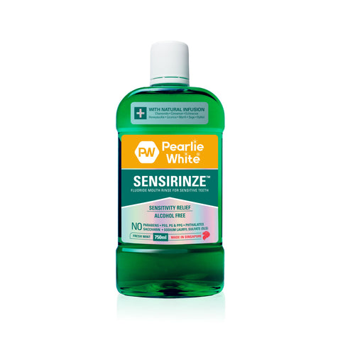Pearlie White Sensirinze Fluoride Mouth Rinse for Sensitive Teeth 750ml